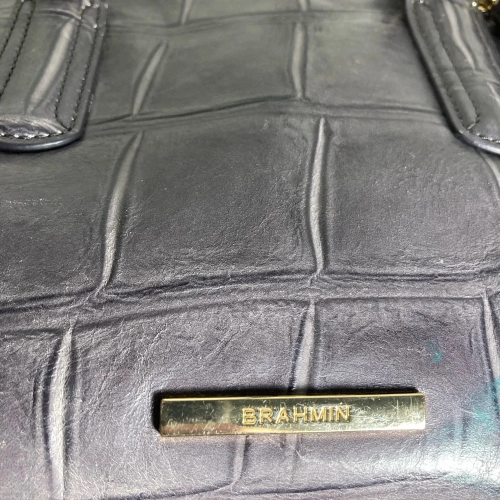 BRAHMIN MARISSA Elegant Gray Leather Handbag - Picture 9 of 14